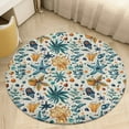 thumbnail image 4 of Beach Seashell Starfish Round Small Area Rug, Print Non Slip Washable Floor Mat, Soft Throw Rug for Living Room, Powder Room Entryway, Bathroom, Bedside, 4 of 6