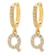 thumbnail image 2 of Xihbxyly Pendientes Delicados, Aros con Iniciales de Diamantes de Imitación Brillantes, Diseño de Letras Del Alfabeto Chapadas En Oro, Accesorio Elegante para Cualquier Atuendo, Ocasiones Especiales,, 2 of 2