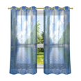 thumbnail image 6 of Yayeee Window Curtains Set of 2 for Living Room Light Filtering 63"x52", Blue Sky and River, 6 of 7