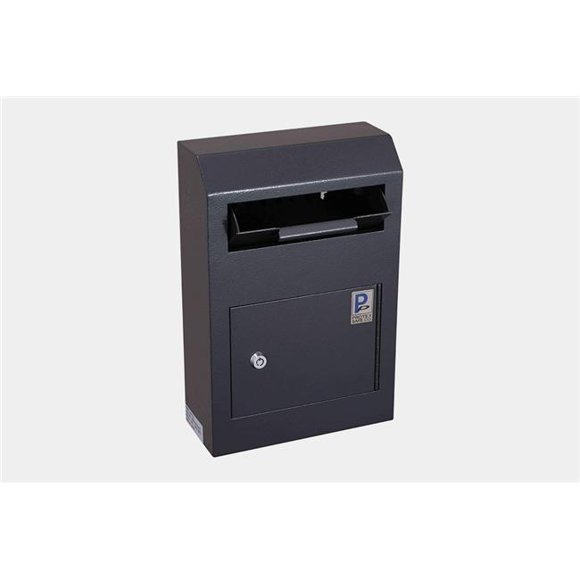 Protex Safe  313 cu ft. Wall-Mount Locking Payment Drop Box Security Safe Locker, Black