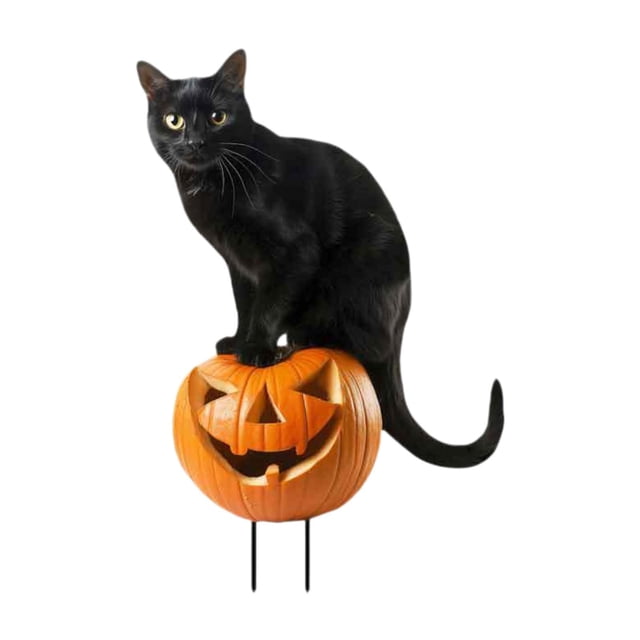 Estatua de gato para jardín shamjiam decoración de Halloween 189 x 28 cm
