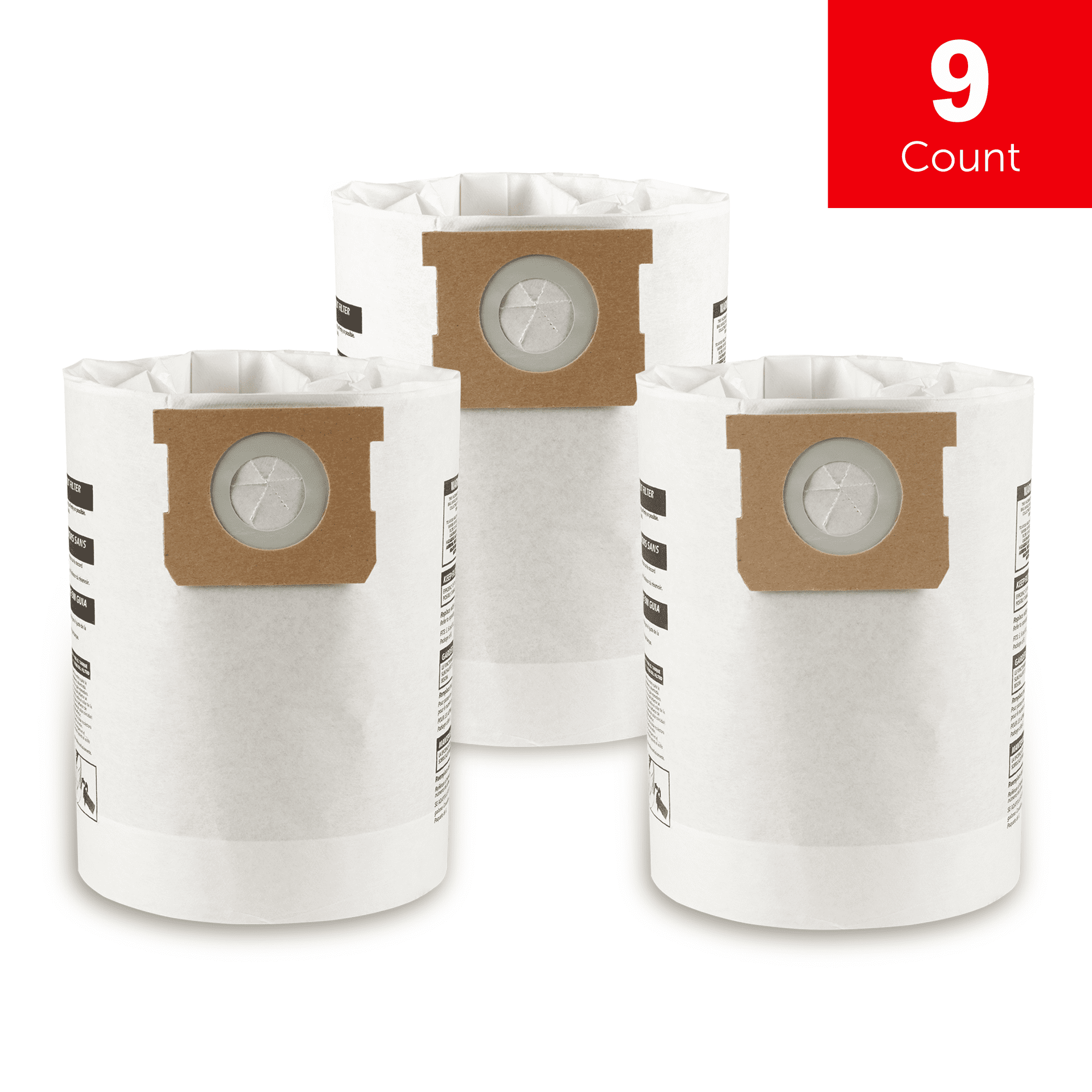 Shop-Vac 5-8 Gallon Disposable Collection Bags, 9-Pack, Type E