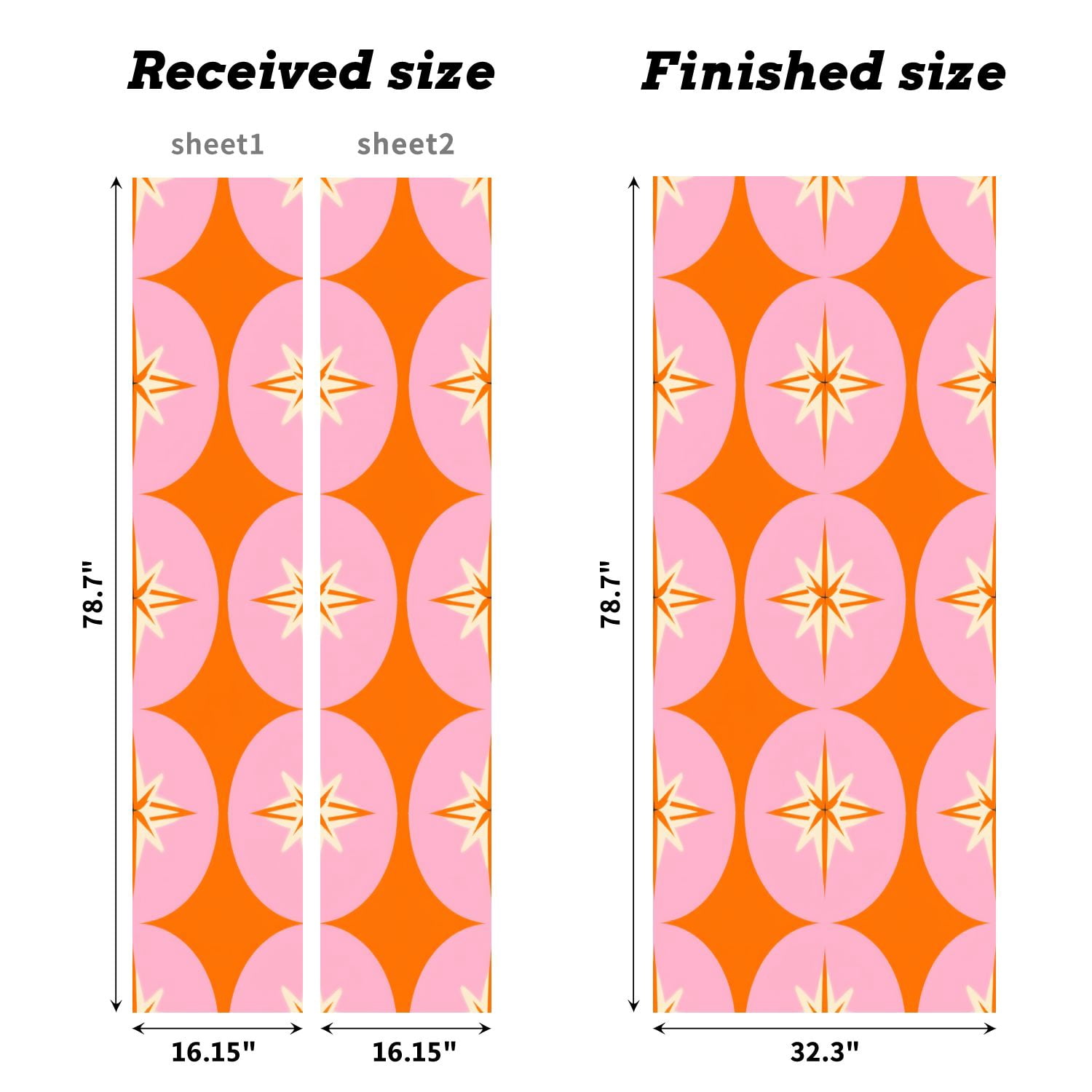 Self Adhesive Vinyl Refrigerator Wrap Set 50s Mid Century Modern Door Mural Removable Fridge Sticker Peel and Stick&nbsp;Full Door Cover Decal Kitchen Bar Decor