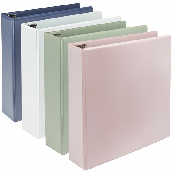 Samsill Earth's Choice Plant-Based View Durable 2 Inch 3 Ring Binders - Assortment 4 Pack, Assorted, 4 Pack (Quantity)