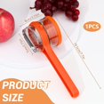thumbnail image 2 of SHIBA-Multifunctional Peeling Knife with Storage Box, New Upgrade Peeler with Container, Double Side Stainless Steel Blade Peelers for Kitchen Vegetable Fruit Tool (Orange), 2 of 4