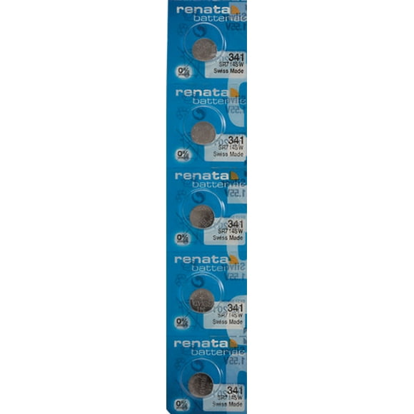 5 x Renata 341 Watch Batteries, SR714SW Battery