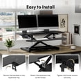 thumbnail image 6 of FLEXISPOT 40" Electric Standing Desk Converter, Height Adjustable Riser, Sit to Stand Monitor and Laptop Workstation with Wide Keyboard Tray, Black, 6 of 7