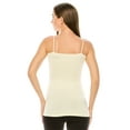 thumbnail image 3 of Kurve by Idea American Made Women’s V-Neck Camisole Tank - Basic Seamless Stretch Spaghetti Strap, UV Protective Fabric UPF 50+ (Made with Love in The USA), 3 of 3