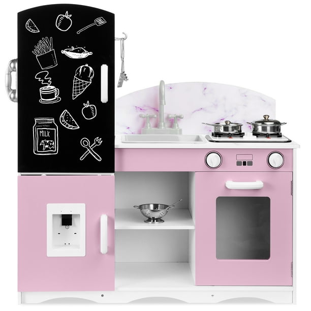Best Choice Products Wooden Pretend Play Kitchen Toy Set for Kids with