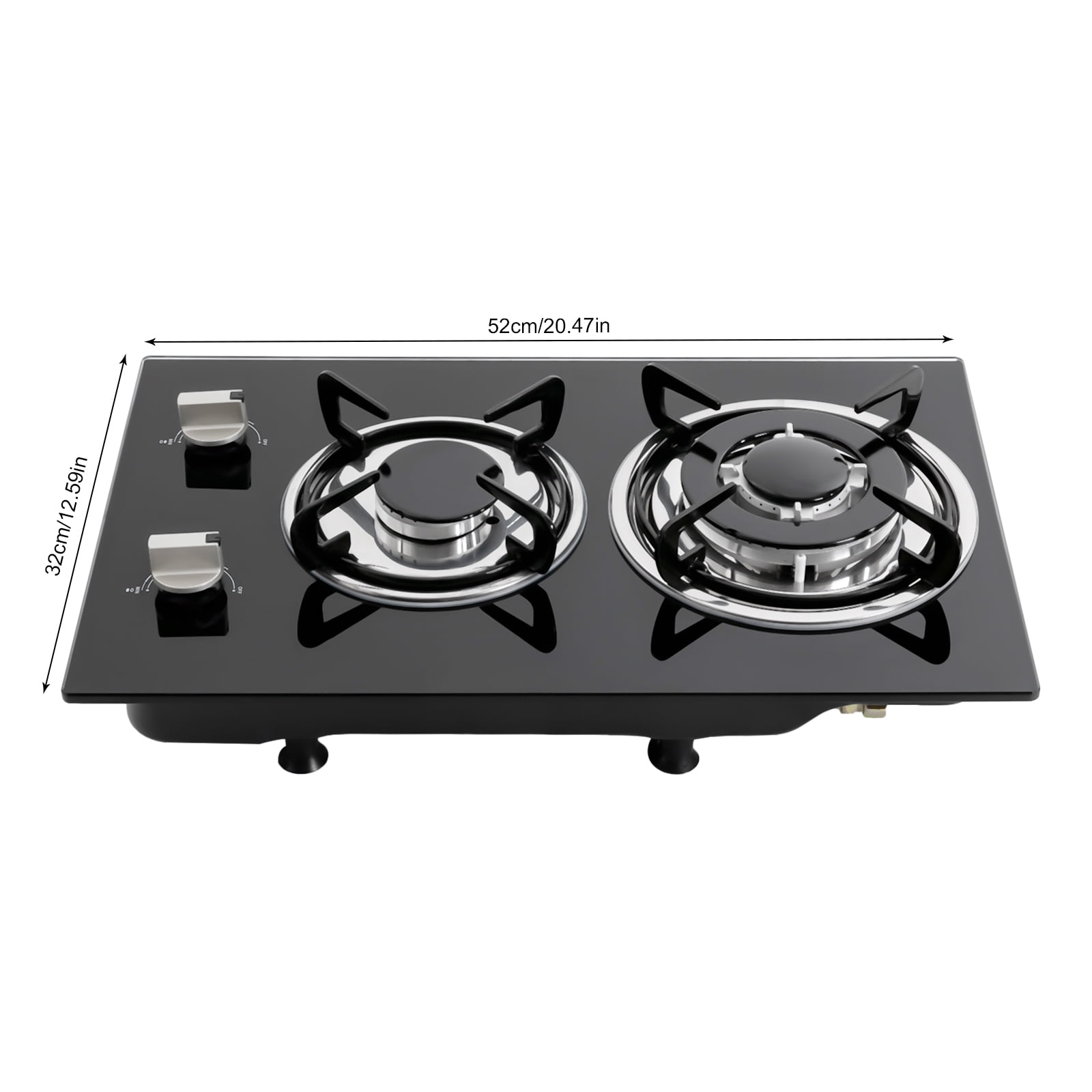 Dwellnix Portable 2-Burner Gas Stove, High Power Output, Adjustable Heat Levels, Perfect for Indoor and Outdoor Cooking