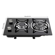 Autrinix Dual Burner Propane Stove, Piezo Ignition, High-Efficiency Cooking with Adjustable Flame for Home & Camping