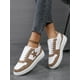 thumbnail image 2 of Sneakers Women's Sports Shoes Brown Casual Shoes Flat Skateboarding Shoes, 2 of 5