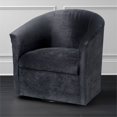 thumbnail image 4 of Comfort Pointe Elizabeth Charcoal Gray Microfiber Swivel Accent Chair, 4 of 7