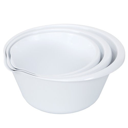 Mainstays Mixing Bowl Set 3 Piece Assorted Sizes White Walmart Com Walmart Com