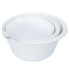 Mainstays Mixing Bowl Set, 3 Piece, Assorted Sizes, White