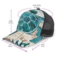 thumbnail image 2 of Disketp Watercolor Sea Turtle Print Trucker Hat Men Women - Mesh Baseball SnapBack Cap, 2 of 7