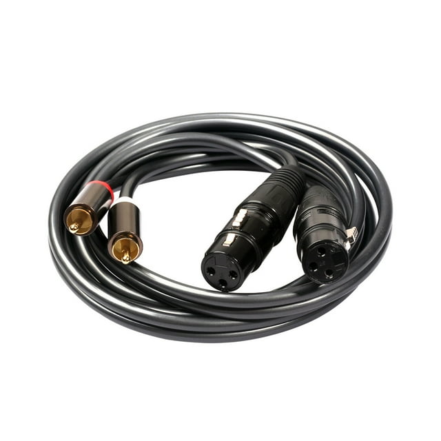 Cable de audio coaxial RCA dual a 2 XLR Methold 1.5 m plateado