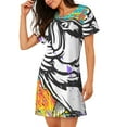 thumbnail image 2 of Naloa Fishing Bass Print Women Nightgowns,Womens Loungewear,Short Sleeve Sleepwear,Comfy Ladies Nightdress, 2 of 6