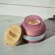 Better Homes & Gardens 18oz Salted Coconut & Mahogany Scented 2-Wick Frosted Bell Jar Candle