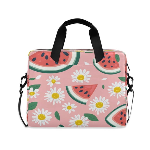 16inch Laptop Briefcase, Business Laptop Bag with Detachable Strap & Padded Compartment, Water-Resistant Polyester,Watermelon