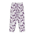 thumbnail image 5 of Goofa Violets Flowers Printed Soft Pajama Pants for Women, Wide Leg Comfy Casual Lounge Yoga Pants-Large, 5 of 9