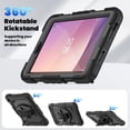 thumbnail image 5 of Case for Lenovo Tab M8 (HD/FHD/Smart) 2019/2021 3rd/2nd Gen with Screen Protector, 360 Degree Rotating Kickstand Hand Strap Heavy Duty Shockproof Cover with Shoulder Strap, Black, 5 of 7
