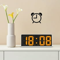 LED Digital Alarm Clock with Large Display - White Frame, 5 Brightness Levels, Voice Control, Night Mode, Dual Alarm, Temperature & Date Display - Desktop, Bedside, Kitchen Clock