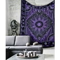thumbnail image 2 of THE ART BOX Orange Hippie Mandala Sun Moon Burning Sun Psychedelic Trippy Tapestry for Bedroom Celestial Busning Sun Tapestry Bohemian Wall Hanging Planet Tapestry, 30x40 Inches, 2 of 5