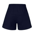 thumbnail image 4 of Aofany Womens Plus Size Casual Shorts Comfy Drawstring Elastic Waist Pocket Shorts Loose Fitting Summer Shorts, 4 of 5