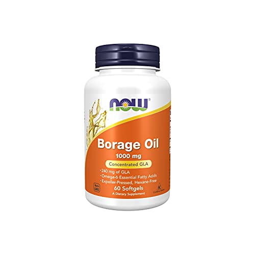 NOW Supplements, Borage Oil 1000 mg with 240mg of GLA (Gamma Linolenic