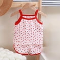 thumbnail image 2 of HCNTES Baby Girl Clothes Summer Clothes Toddler Baby Girl 6 12 18 Months 2T 3T 4T 5T Girls Outfits Printed Sleeveless Tank Top Shorts Set, 2 of 5