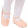 thumbnail image 2 of ORUYROP Chaussures de Danse Ballet Pantoufle Toile Semelle en Cuir Fendue pour Filles Femmes, 2 of 7
