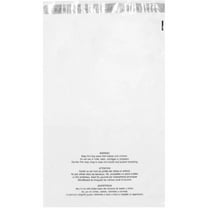 12 X 18 Clear Poly Bag with Printed Suffocation Warning (100 Pieces)