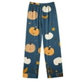 thumbnail image 5 of Enjoytime Halloween 2 Piece Sets for Women Pumpkins Print Long Sleeve Shirt Loose Pants Sleepwear Classic Soft Button Down Pajamas Plus Size Clothes, 5 of 5