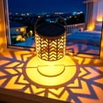 thumbnail image 4 of Solar-Powered Iron Art Hollow-Out Hanging Lamp Outdoor Waterproof Garden Decor Ambient Light Courtyard Hanging Lamp, 4 of 6
