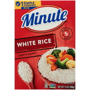 Angle View: Minute Light & Fluffy White Rice, 14 oz