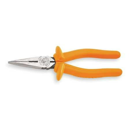 Klein Tools D203-8-INS 8 in. Insulated Long Nose Side-Cutter Pliers