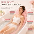 thumbnail image 4 of SLUMLOVE Full Body Bath Pillow for Women, 56.1*19.7" Ergonomic Bathtub Cushion with Non-Slip Suction Cups, 5D Mesh Spa Pillow for Neck Back Hip Support, Pink, 4 of 8