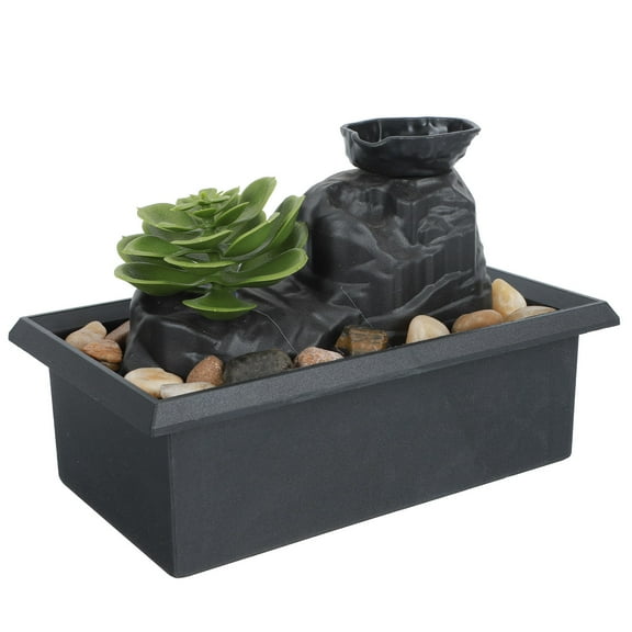 Soimiss 1Pc Table Top Fountains Indoor Water Feature Assorted Color Unique Shape Plastic Fountain