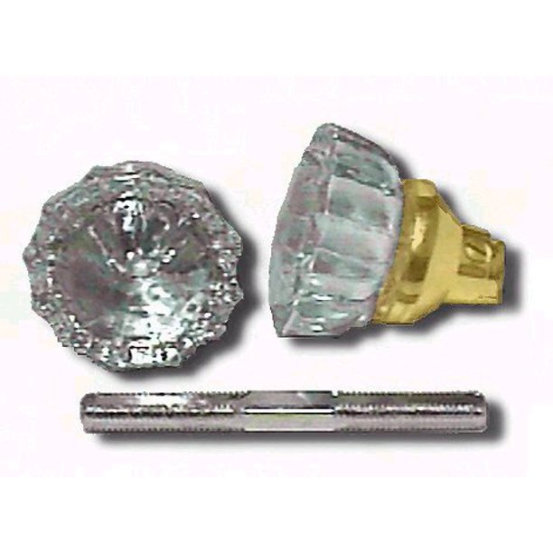 Glass Crystal Interior Replacement Door Knob & Spindle 2" K39D001