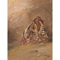 thumbnail image 2 of Anonymous 15x18 Gold Ornate Wood Frame and Double Matted Museum Art Print Titled - Seated Bedouin (1868), 2 of 4