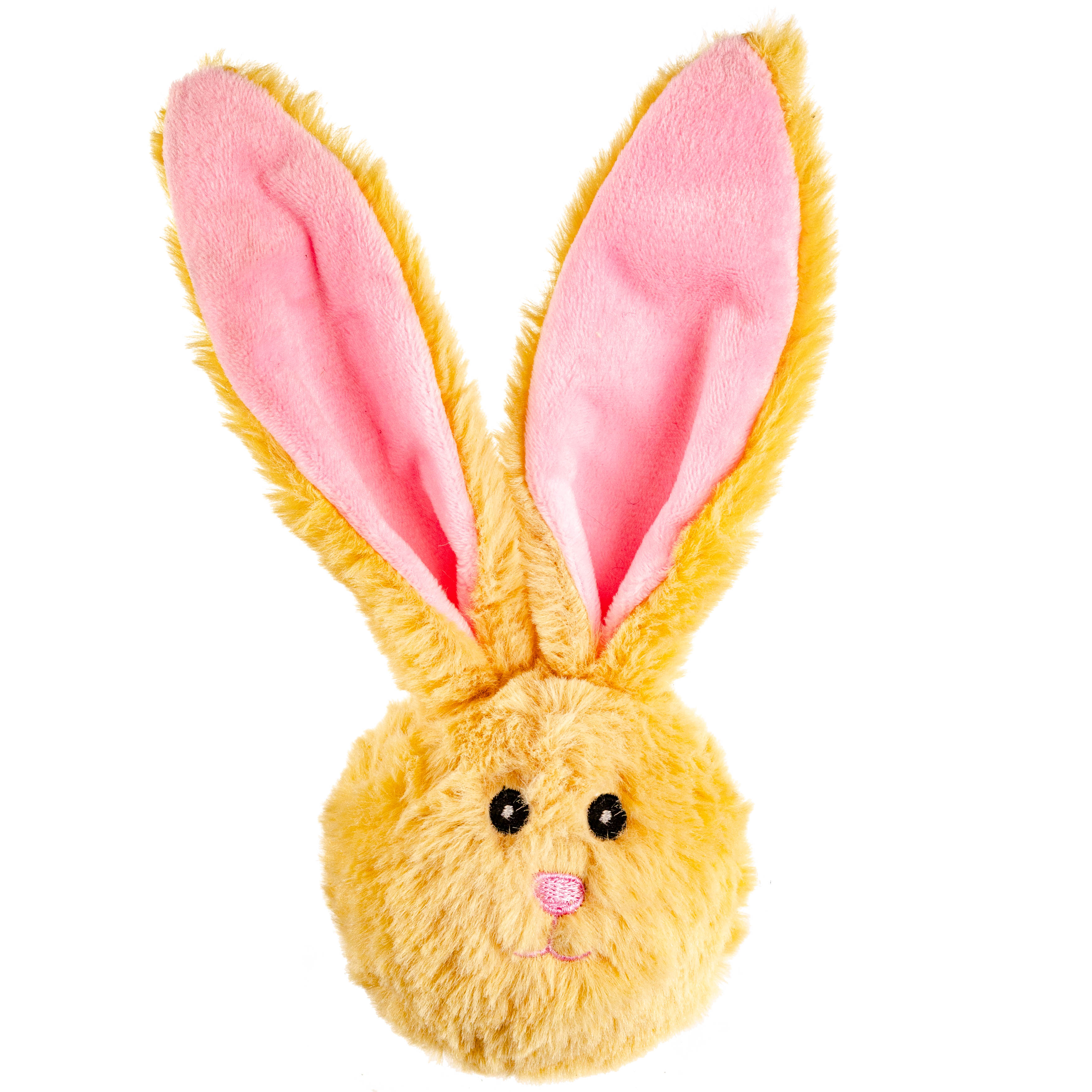 3" Paddy the Bunny Plush Dog Toy w/ Squeaky Ball