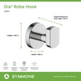 thumbnail image 3 of Dia Wall-Mounted Robe Hook in Satin Nickel, 3 of 7