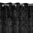 thumbnail image 3 of Grommet Curtain Velvet Embossed Damask Curtain Panel 54 Inch Wide, 3 of 11