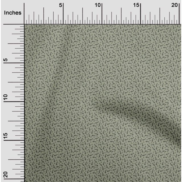 oneOone Georgette Viscose Fabric Waves|Fish Skeleton & Triangle Geometric Print Fabric by Yard 42 Inch Wide