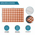 thumbnail image 6 of Orange White Buffalo Checker Placemats Set of 4,Wipeable Washable Table Mats for Dining Tables, Classic Lattice Plaid Place Mats for Kitchen Event Party Tabletop Decor, 6 of 9