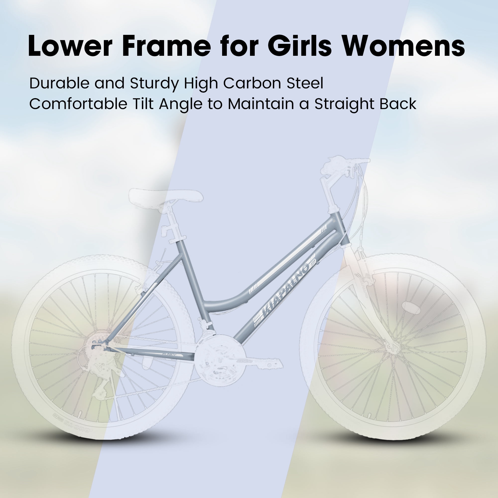 Ambifirner Classic Mountain Bike for Adult: 21 Speeds Aluminum Frame/High-Carbon Steel Frame, Front Suspension Sport Bike, Adult Teens Bicycle for City Commuters