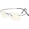 thumbnail image 1 of Eyekepper Blue Light Filter Reading Glasses Women Men - UV Protection Titanium Rimless Computer Readers - Gunmetal +1.00, 1 of 6