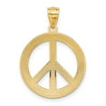 thumbnail image 3 of 14k Yellow Gold Peace Sign Charm Pendant, 3 of 4
