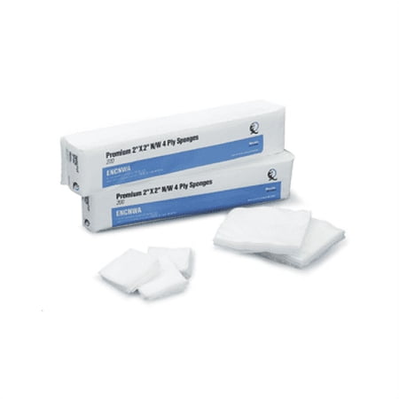 Quala ENCNWA Non-Woven Non-Sterile 4-Ply Gauze Sponges 2" X 2" 5000/Pk